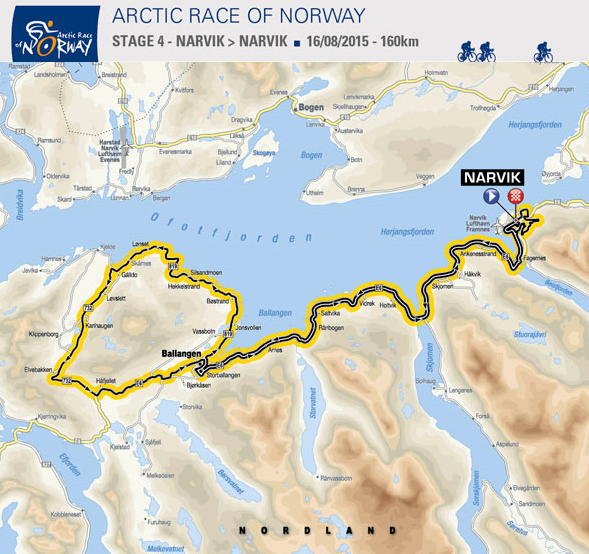 4. etappe Arctic Race of Norway 2015. Illustrasjon: www.letour.com